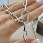 Підвіска з ланцюгів у сріблі інший ракурс