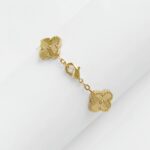 Браслет з конюшинами Van Cleef з металевою серцевиною, застібка