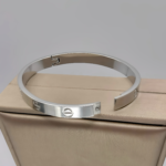 Класичний жорсткий браслет Cartier срібло 2