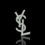 брошка ysl з камінням