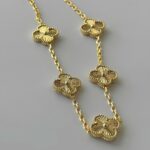 Підвіс з конюшинами Van Cleef з металевою серцевиною золото3