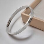 Класичний жорсткий браслет Cartier срібло 1