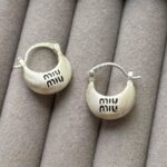 сережки miu miu у сріблі