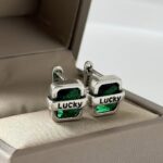 Маленькі сережки "Lucky" із зеленим камінням1