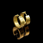 Класичні сережки Cartier з логотипом лимонне золото1
