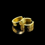 Класичні сережки Cartier з логотипом лимонне золото2