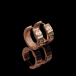 Класичні сережки Cartier з логотипом рожеве золото1