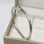 Жорсткий браслет-цвях Cartier срібло1