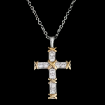 Підвіс Tiffany у вигляді хрестика срібло
