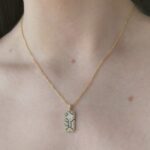 Підвіс Леопард у вигляді прямокутника золото на тілі