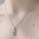 Підвіс Леопард у вигляді прямокутника срібло на тілі