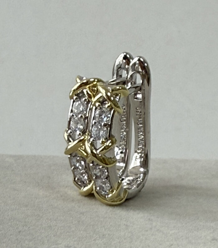 Сережки Tiffany на англійській застібці з логотипом