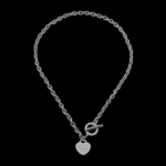 Ланцюговий підвіс Tiffany із сердечком срібло