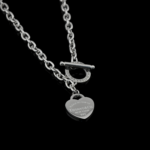 Ланцюговий підвіс Tiffany із сердечком срібло крупно
