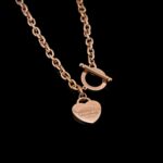 Ланцюговий підвіс Tiffany із сердечком рожеве золото