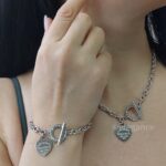 Ланцюговий підвіс Tiffany із сердечком срібло на тілі