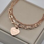 Подвійний ланцюговий браслет Tiffany золото