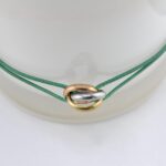 Нитковий браслет Cartier з логотипом зелений