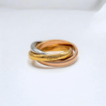 Широка потрійна каблучка Cartier з логотипом1