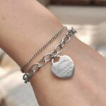 Подвійний ланцюговий браслет Tiffany срібло на руці
