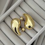 Великі сережки Краплі золото1