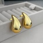 Великі сережки Краплі золото2