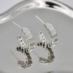 Сережки BVLGARI з камінням у вигляді змії срібло1