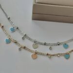 Браслет на ніжку Tiffany із зеленими серцями та камінням