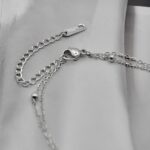 Браслет на ніжку Tiffany із зеленими серцями та камінням срібло застібка