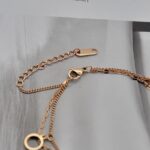 Подвійний браслет BVLGARI на ніжку золото застібка