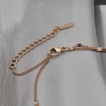 Подвійний браслет Van Cleef на ніжку золото застібка