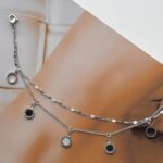 Подвійний браслет BVLGARI на ніжку срібло
