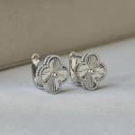 Сережки Van Cleef з металевою серцевиною на англійській застібці срібло застібка