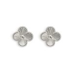 Сережки Van Cleef з металевою серцевиною на англійській застібці срібло