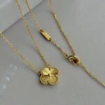 Підвіс з конюшиною Van Cleef з металевою серцевиною лимонне золото