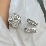 Маленькі сережки Loewe з камінням срібло застібка