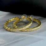 Великі сережки-кільця BVLGARI у вигляді змії золото2