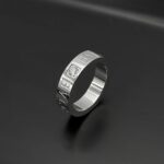 Класична каблучка BVLGARI з камінчиком срібло1