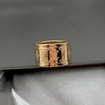 Каблучка широка Louis Vuitton з борозною різна рожеве золото1