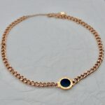 Масивне двостороннє кольє BVLGARI золото чорний