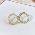 Комплект Tiffany у вигляді кілець з камінням: сережки та підвіс сережки золото