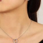 Комплект Tiffany у вигляді кілець з камінням: сережки та підвіс на тілі