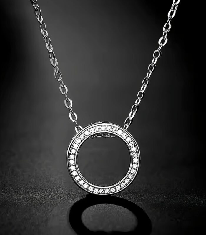 Підвіс Tiffany у вигляді кільця з камінням срібло