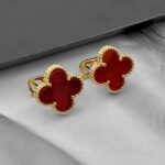 Сережки Van Cleef з агатом та італійською застібкою