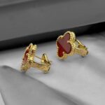 Сережки Van Cleef з агатом та італійською застібкою лого