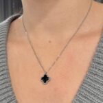 Двосторонній підвіс Van Cleef з крупним камінням срібло на тілі