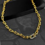 Ланцюговий підвіс Tiffany з колекції HardWear з камінням золото1