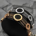 Браслет BVLGARI з ланцюжками та логотипом