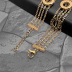 Браслет BVLGARI з ланцюжками та логотипом золото застібка