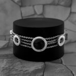 Браслет BVLGARI з ланцюжками та логотипом срібло